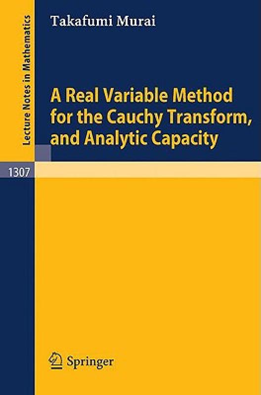【预售】A Real Variable Method for the Cauchy Transform, and