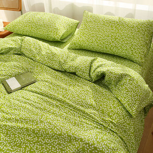 碎花被套床单四件套100%纯棉被罩ins风花色网红印花单件被罩枕套