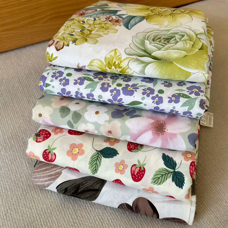 100%纯棉小碎花床单被罩三件套全棉被单被套单人双人学生四件套