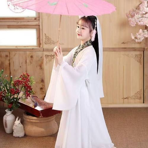 白娘子儿童演出服超仙连衣裙新款