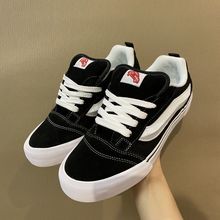 黑白复古经典款面包鞋低帮2025女学生板鞋美式情侣时尚休闲鞋女