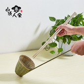 竹编竹漏勺火锅麻辣烫米粉烫勺面捞竹漏斗烫冒菜竹捞大号笊篱粉篱