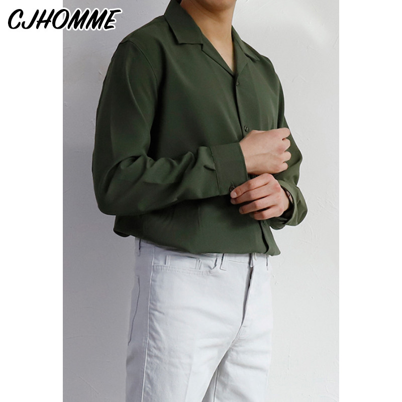 CJHOMME 新款2019春夏亞麻薄款輕透男士襯衣西裝領簡約襯衫男韓版在類目 男裝, 襯衫中 - 來自Buy2taobao.com提供專業的淘寶代購服務