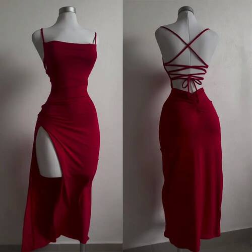 2024 explosive new dress summer high sensibility halter stra