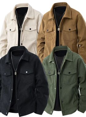 New simple and versatile corduroy spring long-sleeved jacket