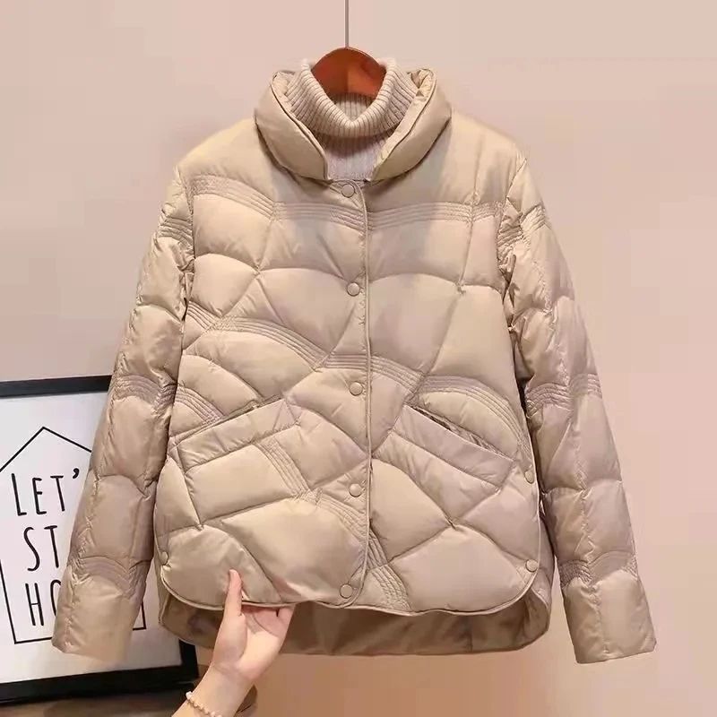 2024 New Autumn Winter Down Cotton Jacket Female Short Coat