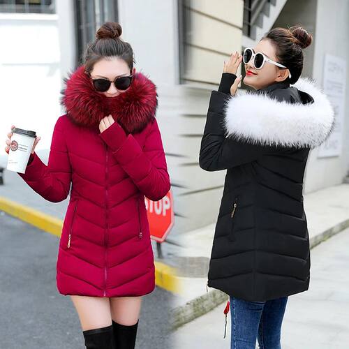 winter jacket women 2019 female coat Hooded Slim Outwear wom