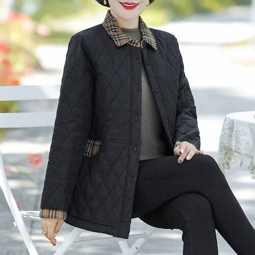 Women's Quilted Jacket Autumn Long-sleeved Jacket Parkas Cot