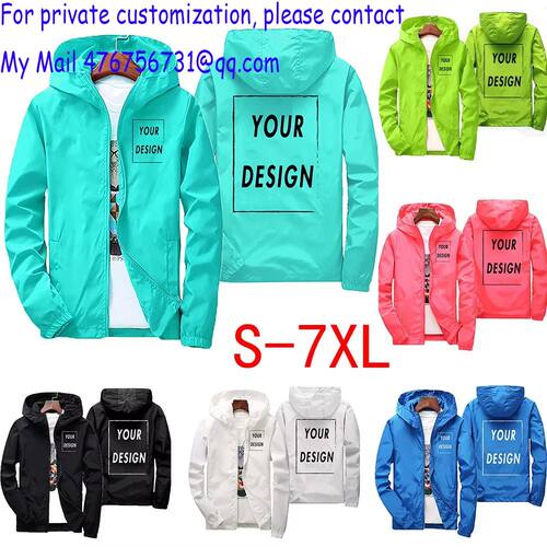 Custom Brand Logo Autumn Jacket Men Waterproof Warm Windbrea