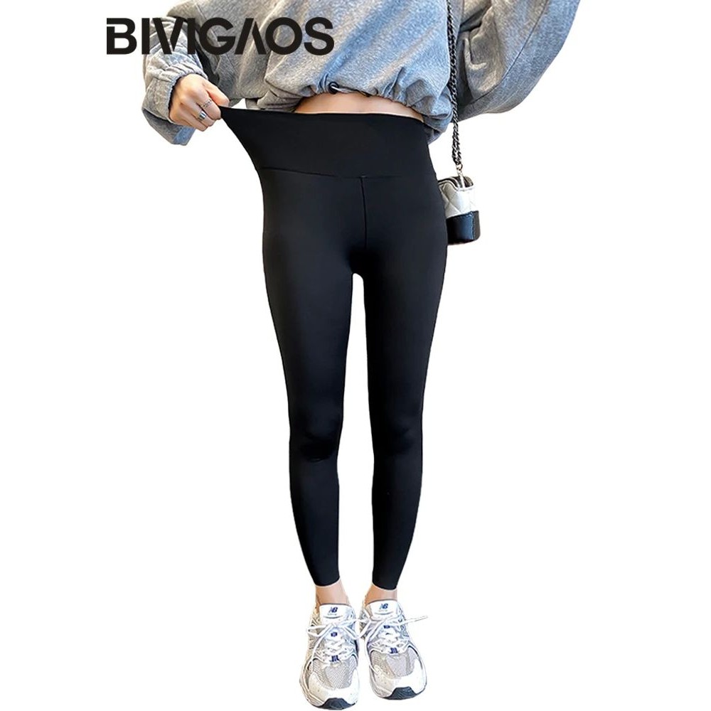 BIVIGAOS Spring New Leisure Shark Leggings Pants Women's Sli