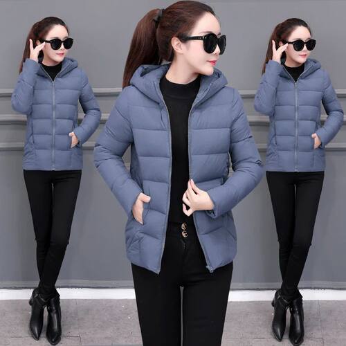 2024 Winter New Women Light Down cotton Hooded Jacket Warm L