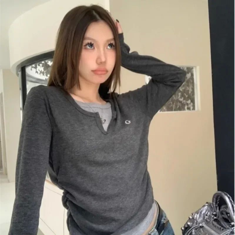 2024 Autumn Winter Long Sleeves Korean Fashion Style O-neck
