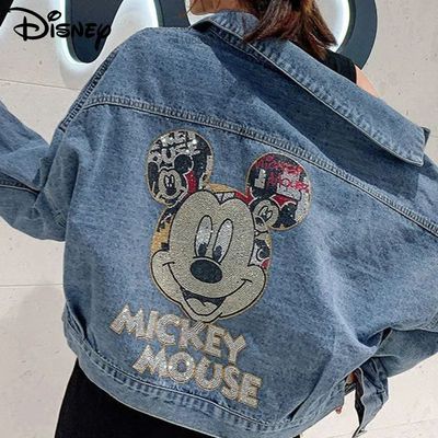Disney Mickey Cartoon Fashion Denim Coat Hip-hop Streetwear