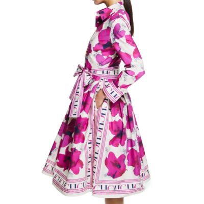 CHCH Women's Dress New Long sleeved Shirt Long Skirt Flower