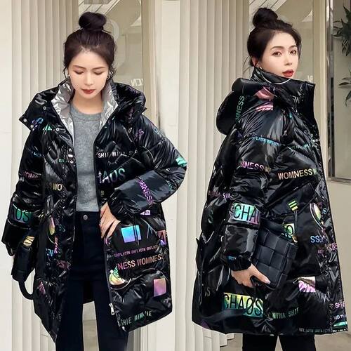 Winter New Korean Loose Padded Jacket Female Large Size Hood