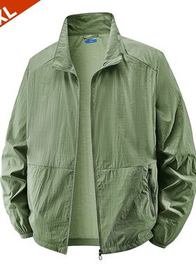 6XL 7XL 8XL Summer Jackets Men Windbreaker Coats Sports Suns