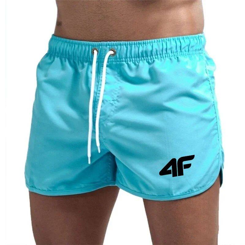 Men's Shorts 2025 Beach Trunks Summer Swim Gym Pants Quick D