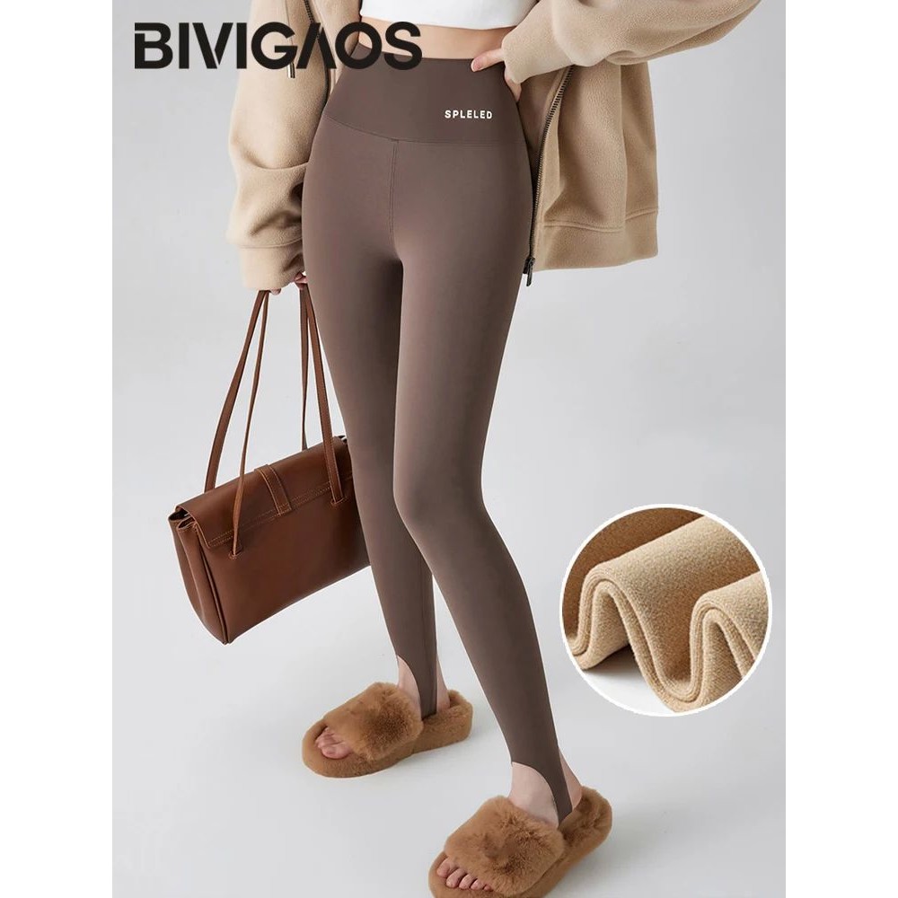 BIVIGAOS Autumn Winter New Rabbit Fleece Thicken Boots Leggi