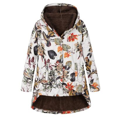 Plus Size Women's Thickened Cotton Jacket Coat Button Plush
