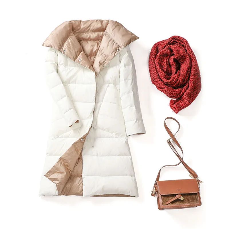 Lightweight down jacket Women's white duck down 2022 winter