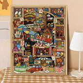 宝藏湾 数字油画diy玩具橱窗可爱治愈填色多色填充数字画独家画