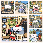 diy数字油画崽崽 冬装 崽崽 宝藏湾 填色儿童填充小尺寸装 饰画