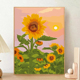 向日葵数字油画diy填色油彩画高级感花卉填充治愈手工2024年新款
