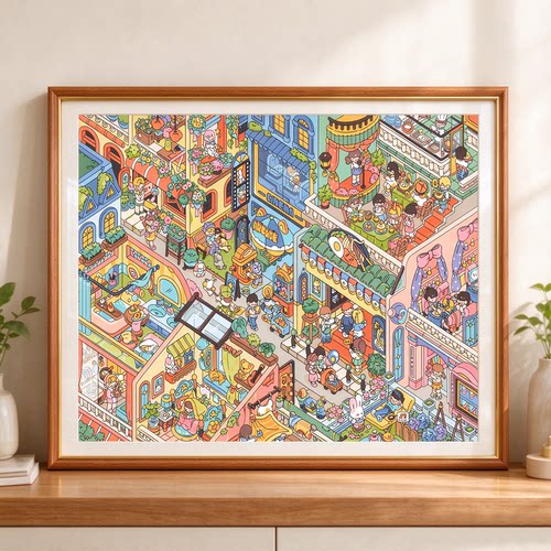 宝藏湾diy数字油画生活中的小确幸治愈绘画涂色手绘解压送礼油画