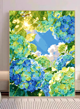 宝藏湾 数字油画diy无尽夏治愈肌理花卉填充风景油画高还原装饰画