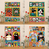 多巴胺合集 宝藏湾 数字油画diy 填充绘画可爱填色数字画独家画