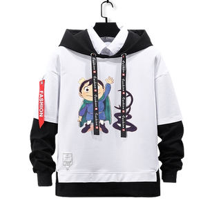 国王排名波吉王子卡克动漫画联名同款假两件连帽卫衣男女儿童外套