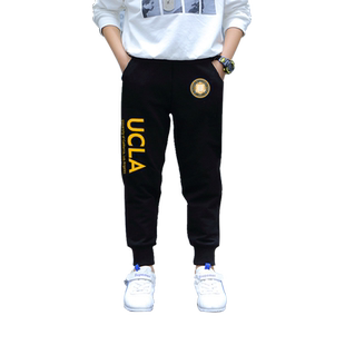 加州大学纪念美国校友会同款小脚卫裤子男女儿童装学生款休闲长裤