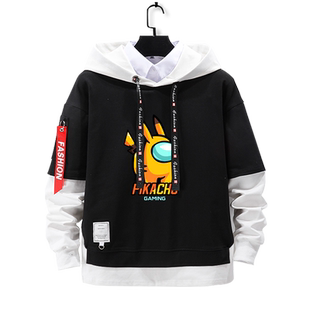 among us太空狼人杀在我们当中之间假两件连帽卫衣男女儿童装外套