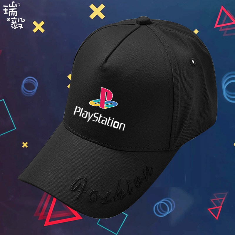 可定制索尼ps4游戏机经典logo周边棒球帽子男女儿童装学生鸭舌帽