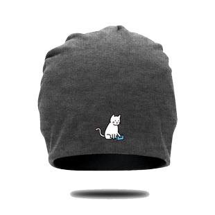 摸凹猫特务兔植物猪文字创意小众儿童装包头帽子男女学生款保暖帽