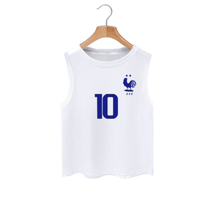 法国队服姆巴佩本泽马欧洲杯足球衣服无袖T恤衫男女儿童学生背心