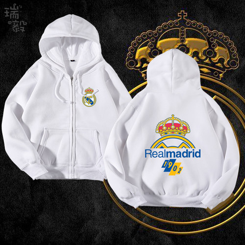 皇马队服开衫卫衣拉链外套儿童装