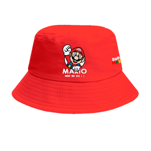 超级玛丽马里奥路易吉耀西游戏渔夫帽子男女儿童装学生遮阳帽盆帽