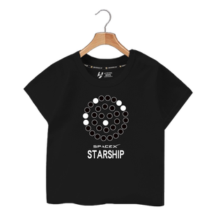 SpaceX Starship星舰发射马斯克同款周边短袖T恤衫男女儿童装半袖