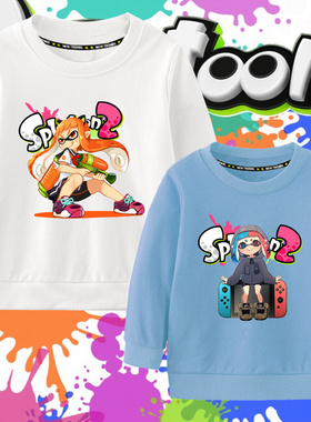 喷射战士Splatoon2游戏动漫二次元圆领卫衣男女儿童装学生款长袖