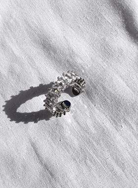 青岛外贸流行饰品欧美原单正品个性小众设计感锆石轻奢精品戒指