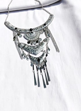 青岛外贸流行饰品欧美原单正品个性小众复古民族风夸张精品项链