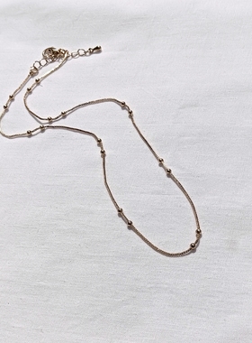 青岛外贸流行饰品欧美原单正品个性小众亚光金简约铜链精品项链