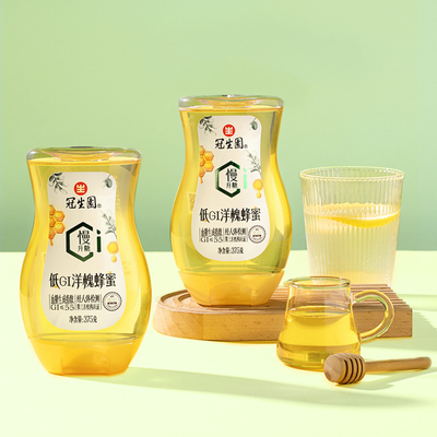 冠生园低GI洋槐蜂蜜375g运动健身慢升糖蜂蜜轻食冲调饮品甜品烘焙
