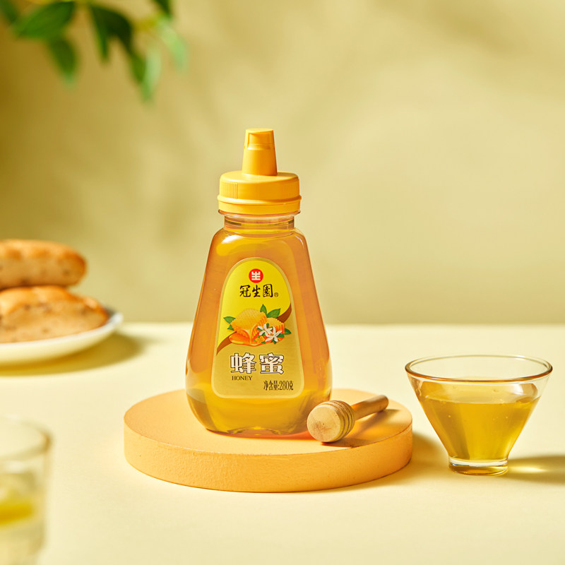 冠生园洋槐蜂蜜槐花蜜尖嘴便携蜂蜜挤压瓶350g官方正品中华老字号