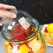 泡菜坛子盖子单独玻璃盖玻璃缸专用泡菜罐子玻璃碗酸菜瓶配件盖子