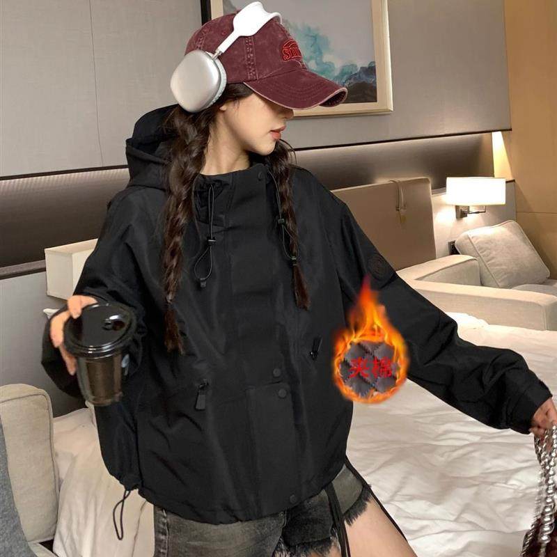 高级感加厚夹棉冲锋衣外套女秋冬2025大码保暖棉服夹克风衣棒球服,女装/女士精品,时尚套装,淘宝优惠券,粉丝福利购,淘宝优惠卷