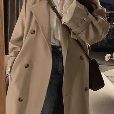 2025春秋季中长款过膝英伦风衣女高级感高档收腰小个子大衣外套潮