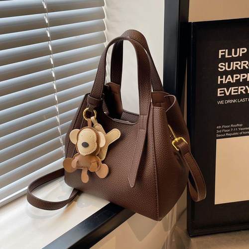 小众手提包新款子母包韩版单肩斜挎时尚菜篮子水桶高级小众托特包