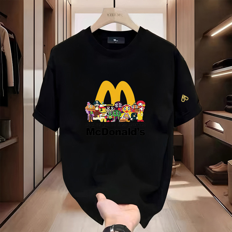 剪刀四季美式卡通印花男女情侣日常休闲纯棉潮牌圆领上衣短袖T恤,女装/女士精品,T恤,淘宝优惠券,粉丝福利购,淘宝优惠卷